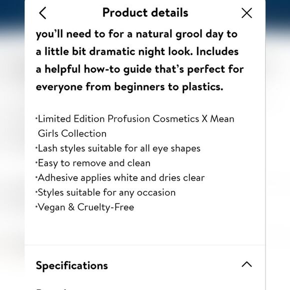 Profusion X Mean Girls The Plastics 4 Pair Faux Mink Lash Set - Picture 5 of 7